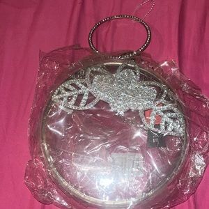 Clear classy mini hand bag with strap brand new